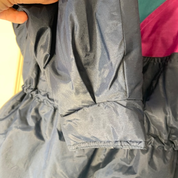 Boréal Vintage 90s Colorblock Winter Coat – Drawstring Waist – Size 12 see desc - Picture 9 of 16